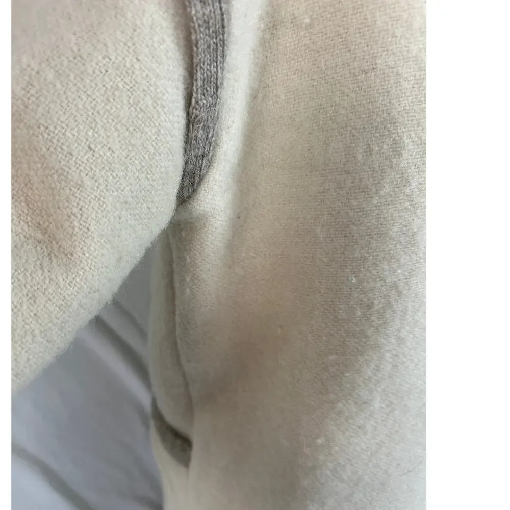 Alafoss Icewool S Ivory 100% Pure Virgin Wool Long Cardigan Sweater Coat - Picture 15 of 16